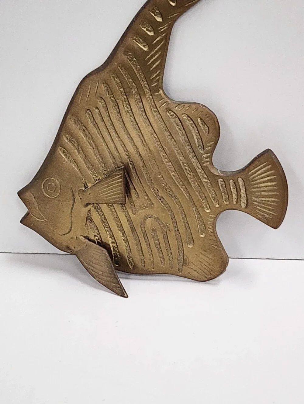 Brass Fish Wall Decor - Gold Decorative Aquarium Accent
